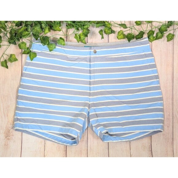 Bonobos Swim Trunks Shorts Men’s Striped Pattern drawstrings Mesh Lined Blue 35 - Picture 1 of 8